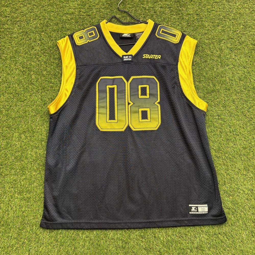 Starter Basketball Jersey Mens XL Blank 08 #8 Packers Black Yellow Sportswear